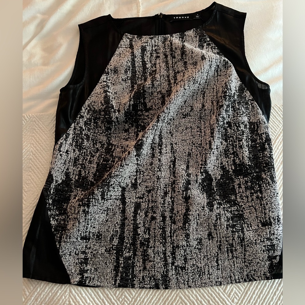 Black “leather-look-alike” (not leather) Professional Blouse